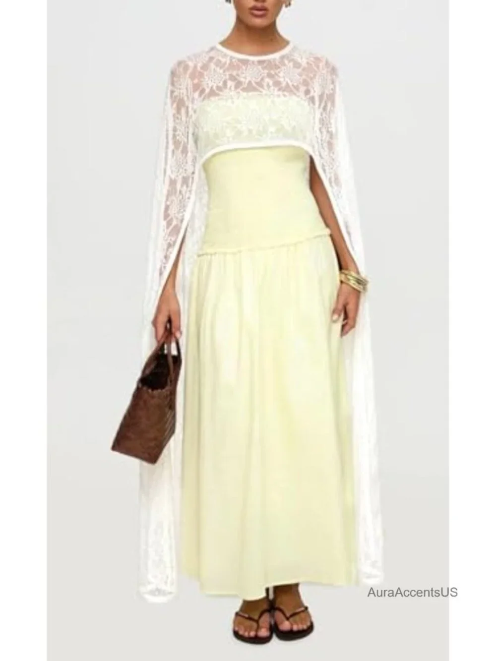 Women's Floral Lace Capelet Sheer Cape Shawl Poncho Formal